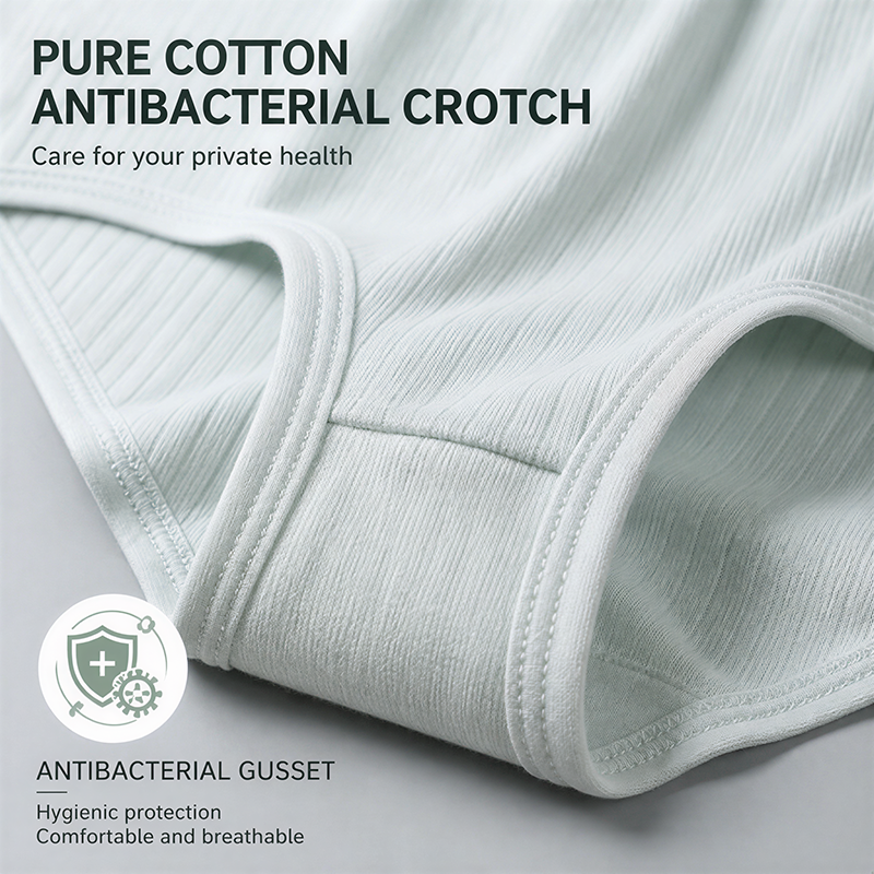 7 Pcs Women Clothes Pure Cotton Sports Style Women's Underwear Women's Panties Ladies Triangle Shorts No Trace Mid Waist Antibacterial Crotch Belly Hip Lift Seamless Breathable Woman Clothes