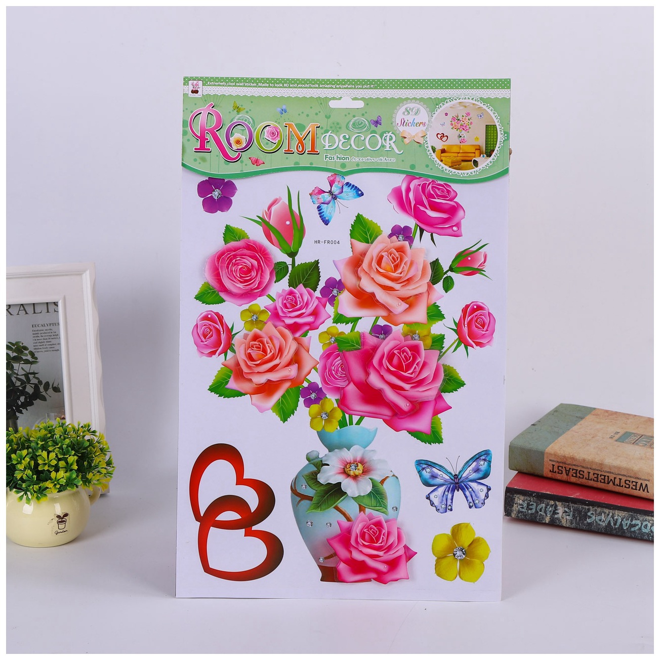 Home Decoration 3D Flowers Wall Stickers Living Room Bedroom House Decoration Realistic Stickers Suitable for Wall,Refrigerator, Kitchen, Door Decor