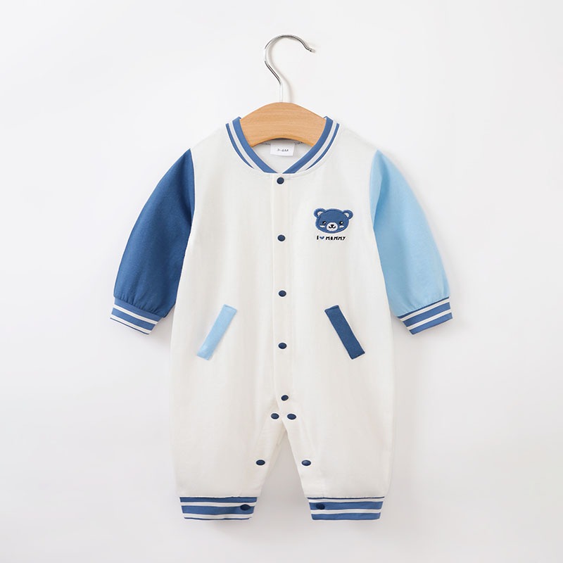 Baby Boy Clothes  Bodysuits Newborn Baby Boys Baseball Jumpsuit Cotton Romper Long Sleeves Outfit Baby Clothes