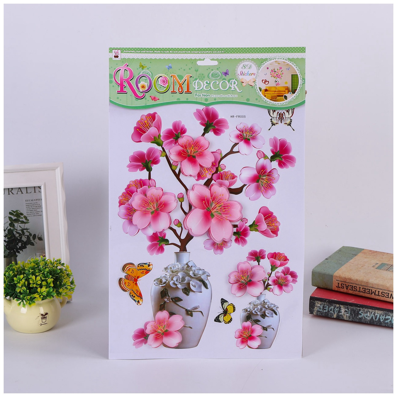 Home Decoration 3D Flowers Wall Stickers Living Room Bedroom House Decoration Realistic Stickers Suitable for Wall,Refrigerator, Kitchen, Door Decor