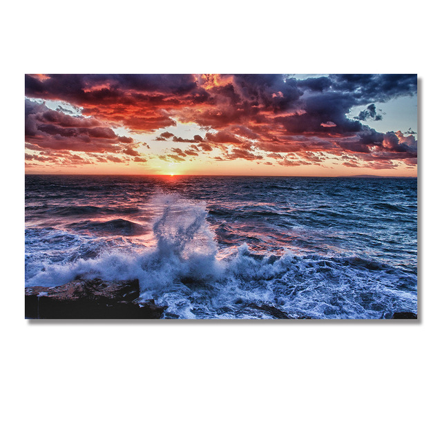 Canvas Painting Modern Landscape Wall Art for Home Decor, Mountain Lake Scenery Painting, High Definition Canvas Print, Frameless Nature Artwork for Living Room Bedroom Canvas Wall Art