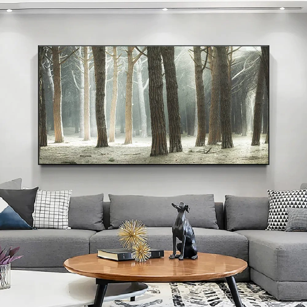 Canvas Painting Modern Landscape Wall Art for Home Decor, Mountain Lake Scenery Painting, High Definition Canvas Print, Frameless Nature Artwork for Living Room Bedroom Canvas Wall Art