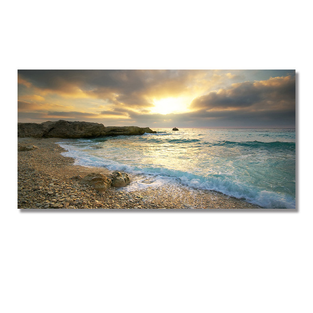 Canvas Painting Modern Landscape Wall Art for Home Decor, Mountain Lake Scenery Painting, High Definition Canvas Print, Frameless Nature Artwork for Living Room Bedroom Canvas Wall Art