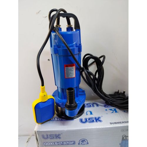 USK Unitech 0.5HP 17M Lift Electric Submersible Water Pump 1 Inches 1.5M3/Hr 8M Cable