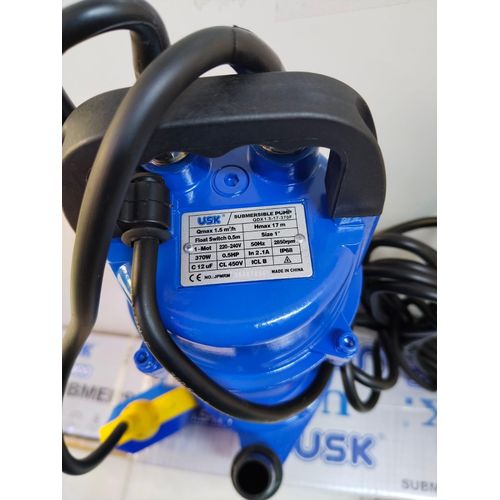 USK Unitech 0.5HP 17M Lift Electric Submersible Water Pump 1 Inches 1.5M3/Hr 8M Cable