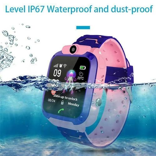 Q12 Kids Smart Watch Waterproof LBS Location Support Hebrew 2G SIM Card Voice Chat Listen Baby Tracking Boys Girls Smartwatch Clock Gift Children's Smart Phone Watch