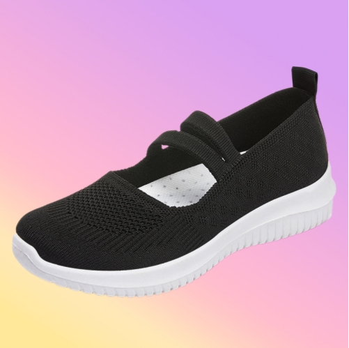 Ladies Knitted Mesh Mary Jane Ballet & Dance Slip On Sneakers Light Comfort Platform Walking Flat Shoes Women Shoes