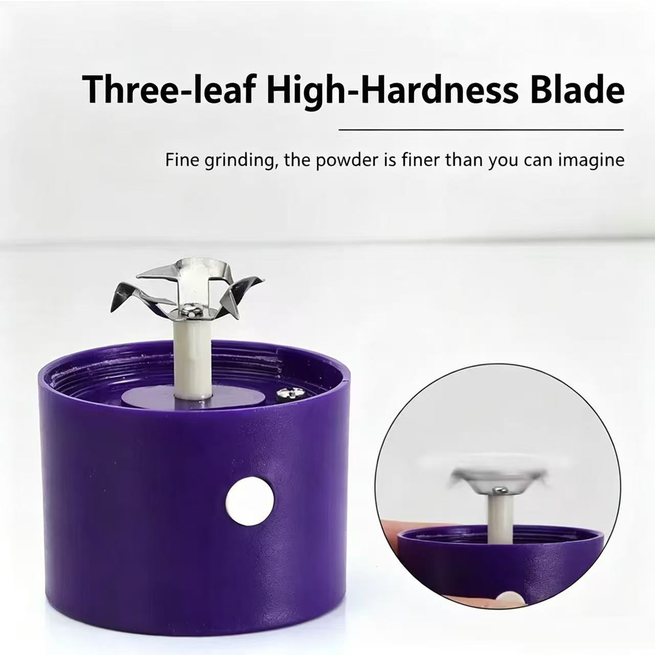 Electric Herb Grinder, USB Rechargeable Tobacco Grinder with 3 High-Hardness Blades