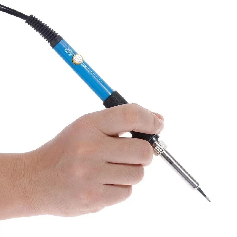 Soldering Iron Kit, Soldering Kit with LCD Digital Multimeter, 60W Soldering Iron with 5 Extra Tips, Stand, Desoldering Pump, Solder, Wire Stripper Cutter, Tweezers, Tape, Tool Bag