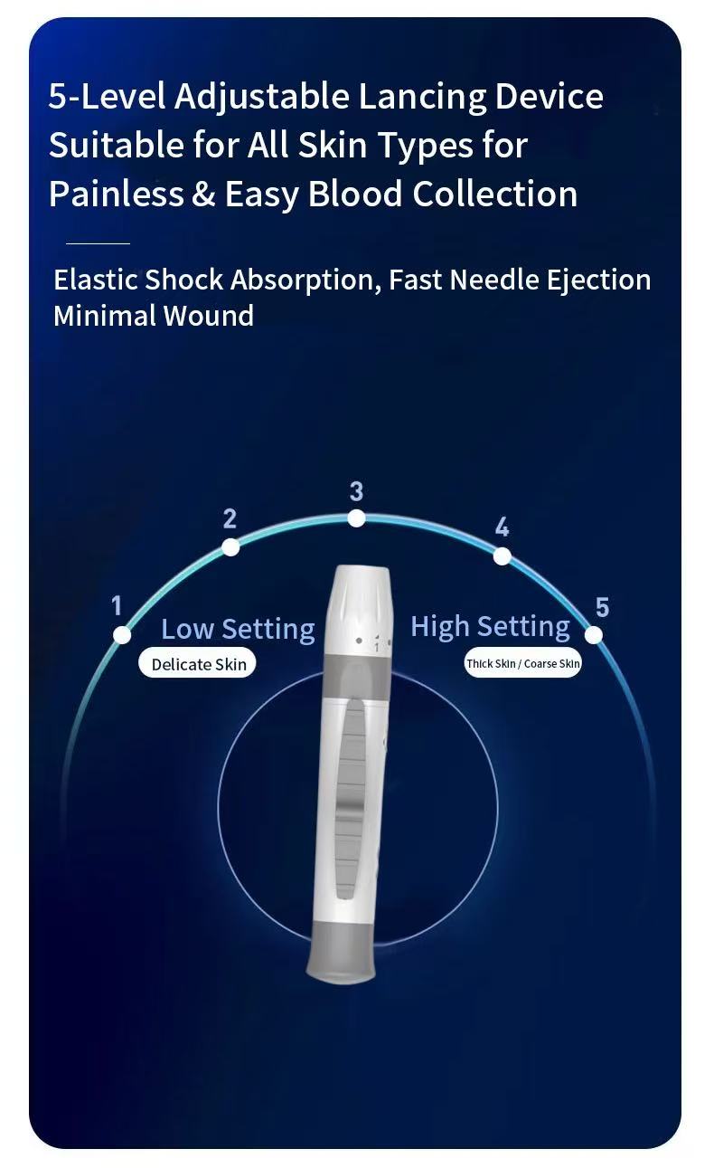 Smart Blood Glucose Meter Accurate Blood Glucose Meter Diabetes Home Blood Glucose Test Kit Blood Glucose Tester with Blood Glucose Meter + 50 Test Strips + 50 Needles + Blood Collection Pen
