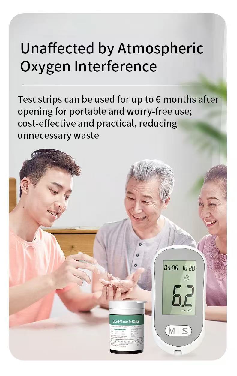 Smart Blood Glucose Meter Accurate Blood Glucose Meter Diabetes Home Blood Glucose Test Kit Blood Glucose Tester with Blood Glucose Meter + 50 Test Strips + 50 Needles + Blood Collection Pen