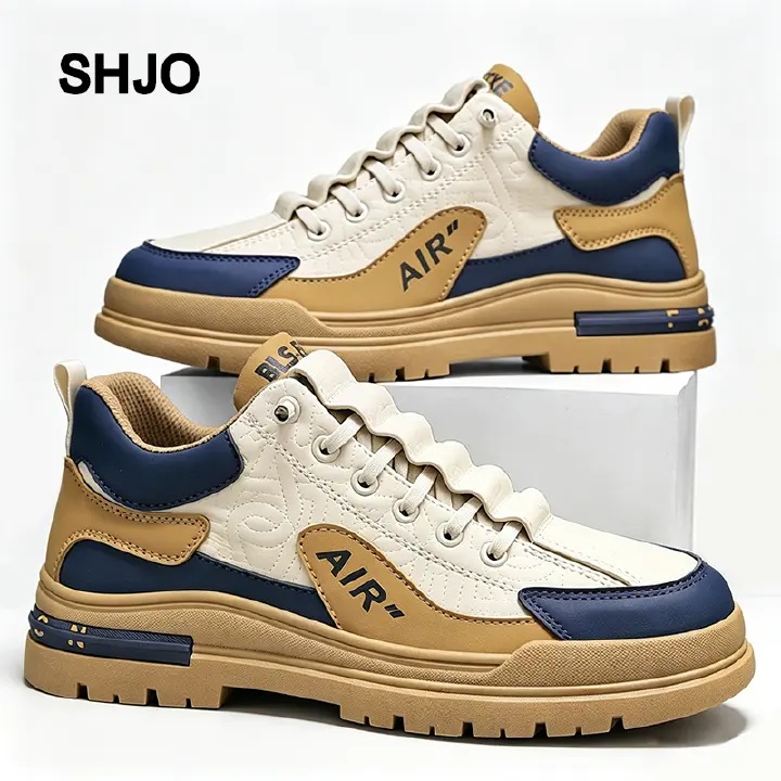 SHJO Men's Shoes Sneakers New Casual Sports Shoes Thick-Soled Work Shoes All-Match Sneakers