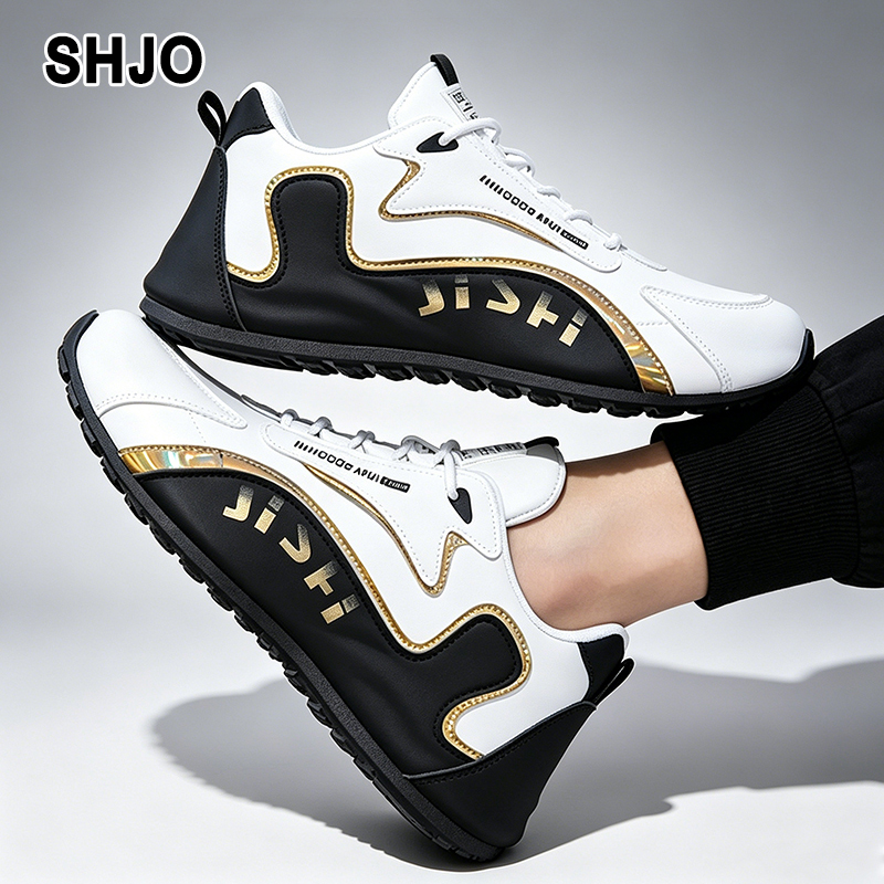 SHJO Men's Shoes Athletic Walking Shoe Leather Surface Is Waterproof And Non-Slip High-End Travel Shoes Trendy And Versatile Men'S Sports And Leisure Shoes Trendy Shoes Sports Shoes Walking Shoes
