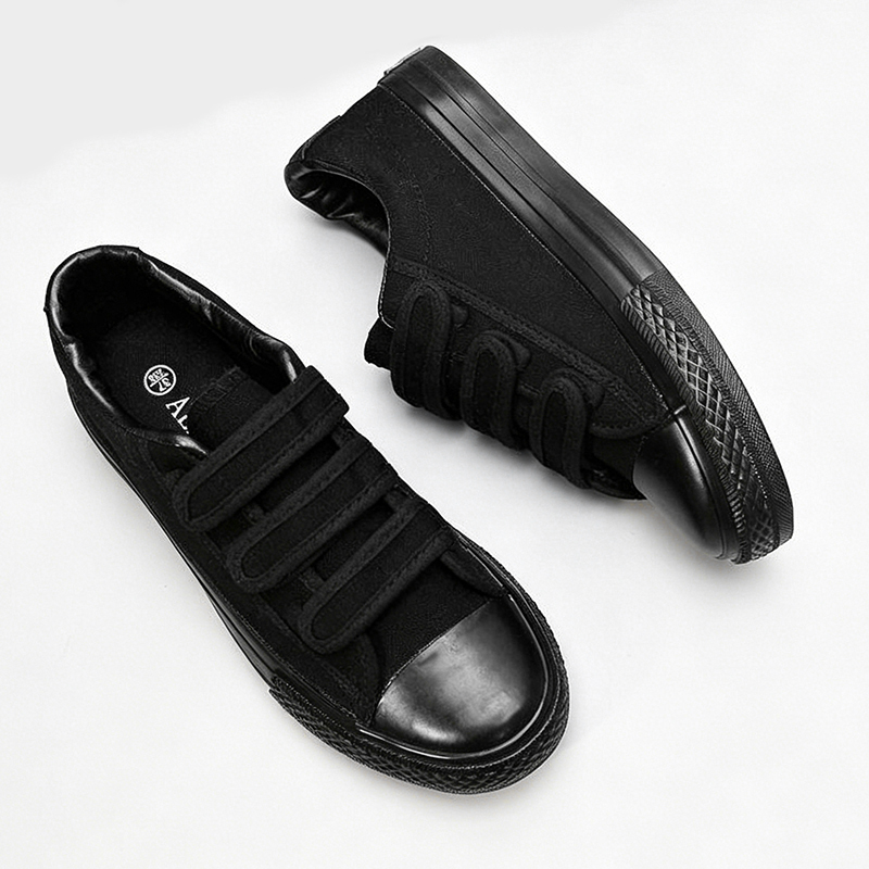 SHJO Women's Shoes Flats Canvas Shoes New Velcro Korean Style Low-Top Student Sneakers Cloth Shoes Casual Shoes