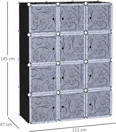 Large Plastic Wardrobe 3-Column Portable Closet with Hanging Space & Shoe Rack, Clothes Storage Organizer for Bedroom, Home, Clothes, Shoes & Household Items