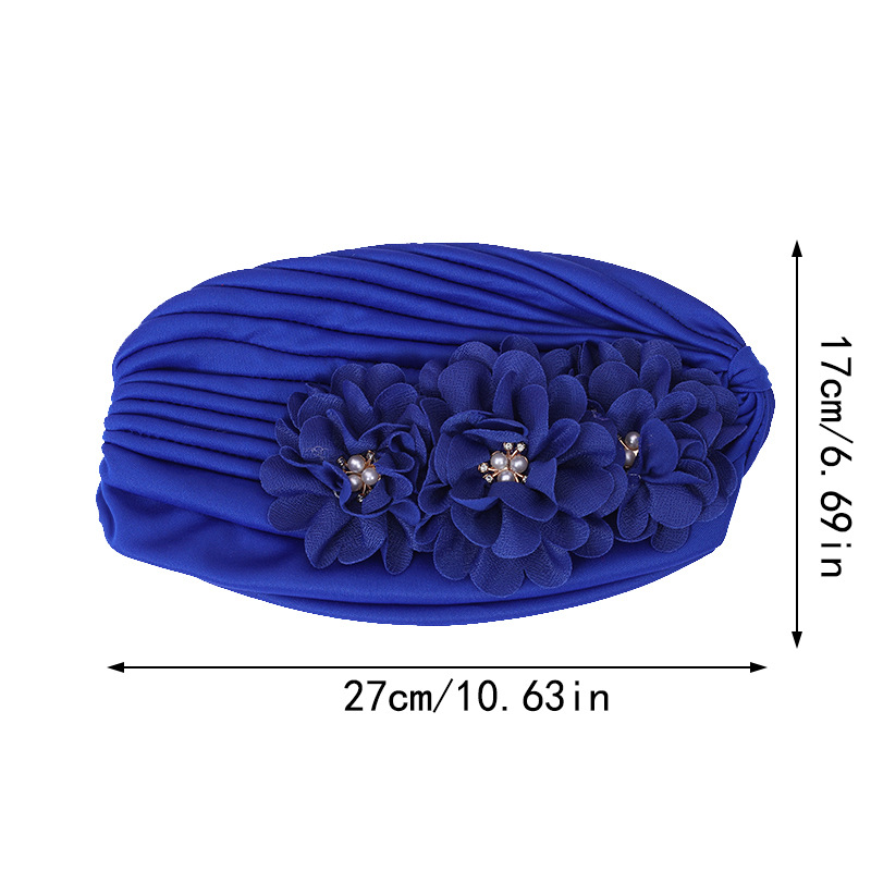 Lady Fashion Elegant side Three flowers Little Flower Watermelon hat nation hood