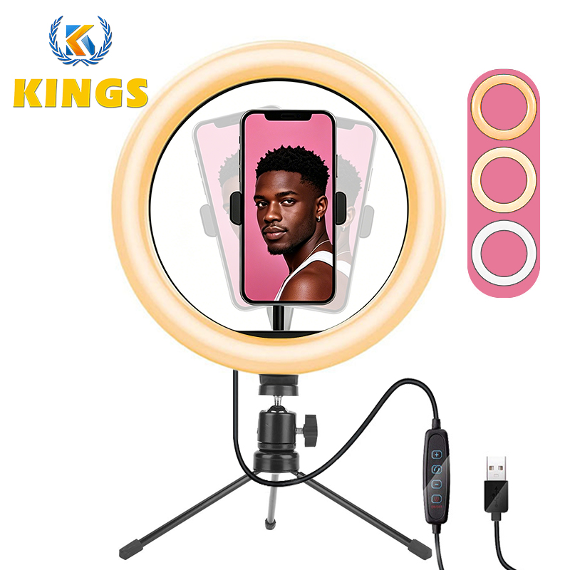 New Arrival 8" LED Ring Light with Tripod Stand Phone Holder Selfie YouTube Live Stream Tiktok Other Phones Accessories