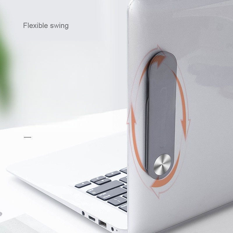 Magnetic Laptop Side Phone Holder Plastic Adjustable Phone Mount Multi-Angle Rotatable Bracket