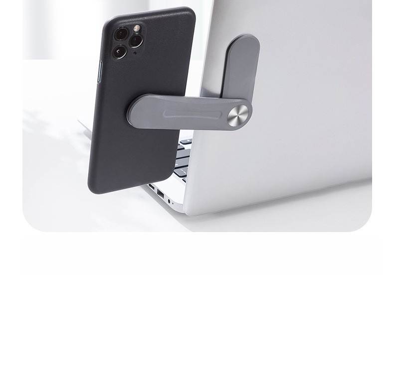 Magnetic Laptop Side Phone Holder Plastic Adjustable Phone Mount Multi-Angle Rotatable Bracket