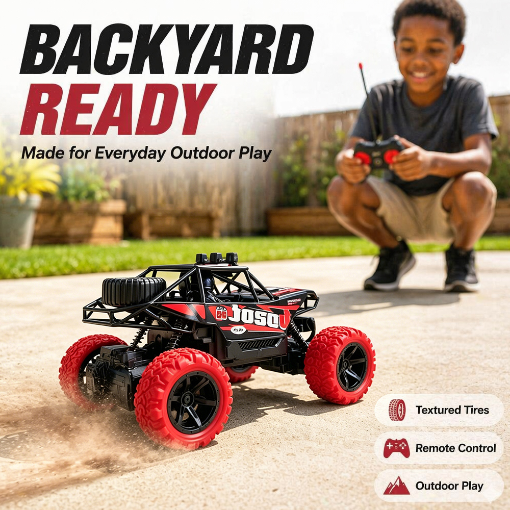 Children 4-Channel RC Off-Road Car Toy Kids Remote Control Cross-Country Climbing Cars Fun for age 8+Yrs (batteries not included)