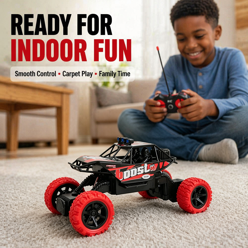 Children 4-Channel RC Off-Road Car Toy Kids Remote Control Cross-Country Climbing Cars Fun for age 8+Yrs (batteries not included)