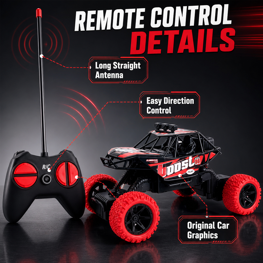 Children 4-Channel RC Off-Road Car Toy Kids Remote Control Cross-Country Climbing Cars Fun for age 8+Yrs (batteries not included)