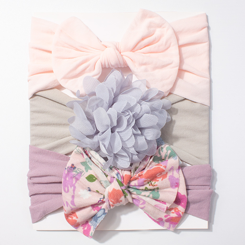 3-Pack Baby Headbands Set 3 In 1 Turbans Set Cute & Stylish