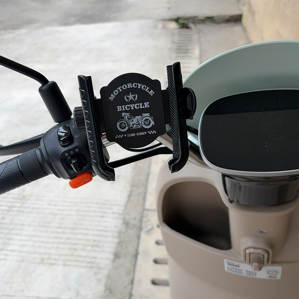 Motorcycle Bike Phone Mount Plastic Handlebar Phone Holder Adjustable Cycling Bracket