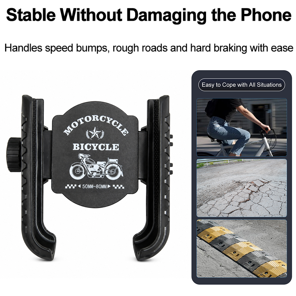 Motorcycle Bike Phone Mount Plastic Handlebar Phone Holder Adjustable Cycling Bracket