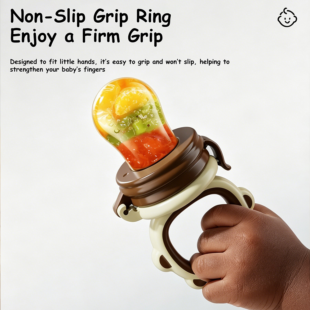 3-Piece Baby Teether Fruit and Vegetable Pacifiers Set Safe & Fun Teething Helper for Babies 3+ Months