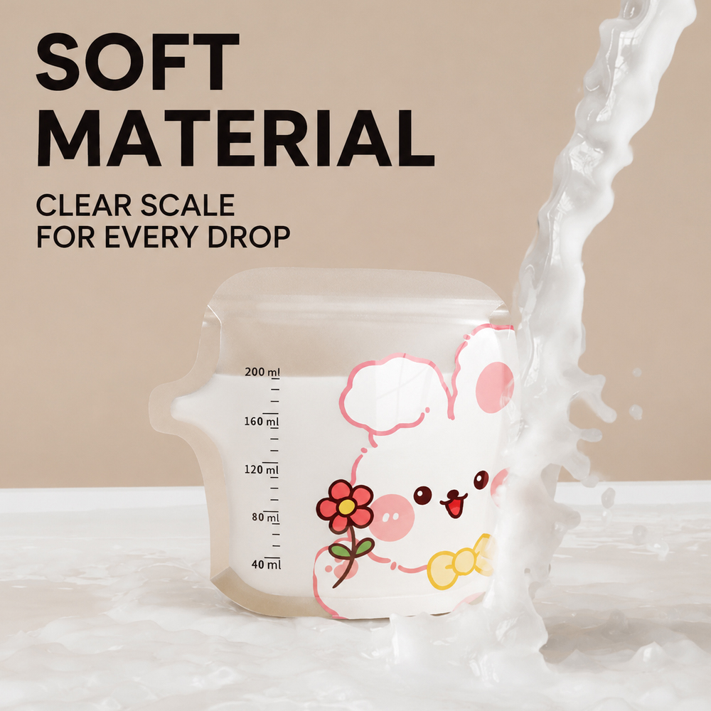 30Pcs Disposable Milk Storage Bags 200ml Snacks & Complementary Food Bags PE Material