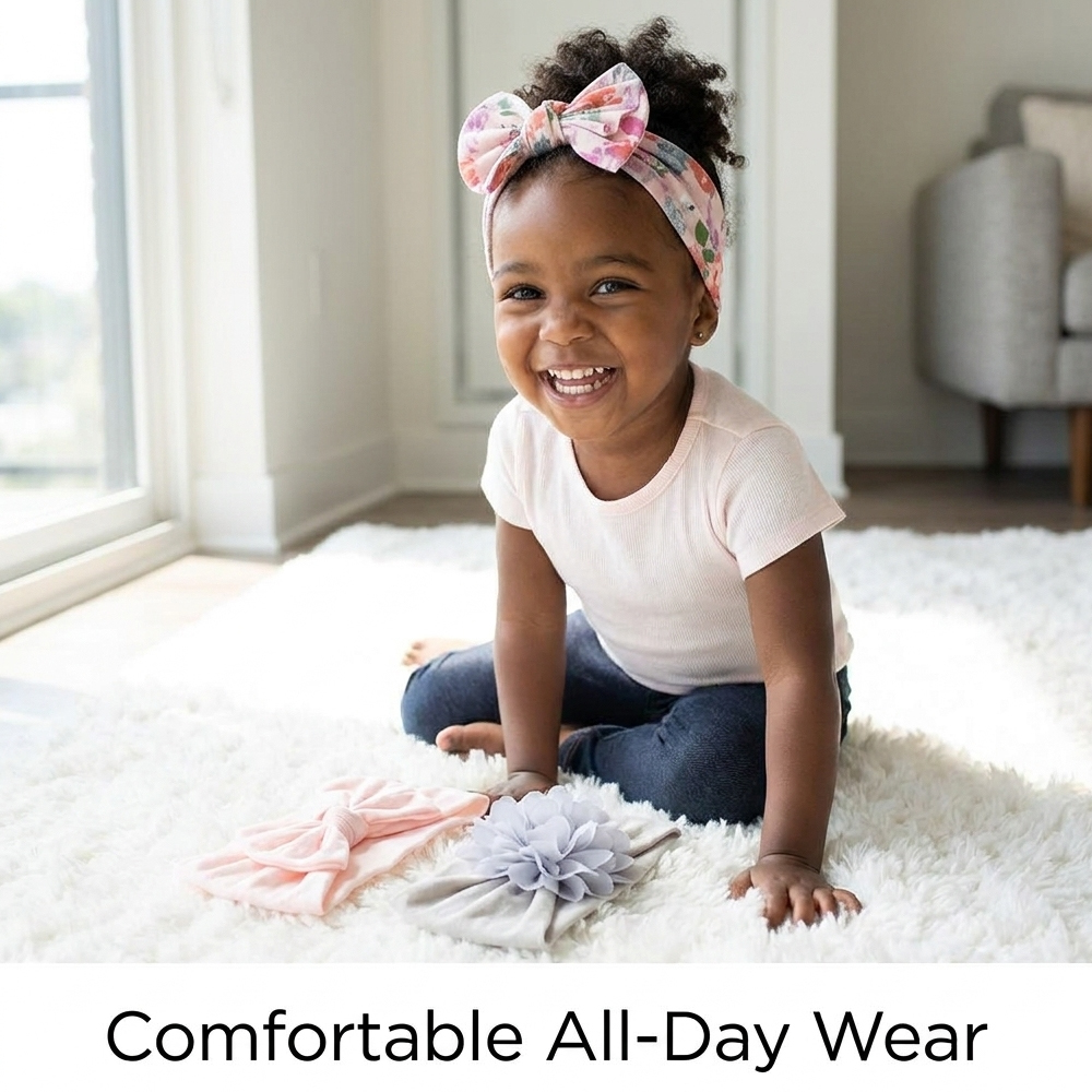3-Pack Baby Headbands Set 3 In 1 Turbans Set Cute & Stylish