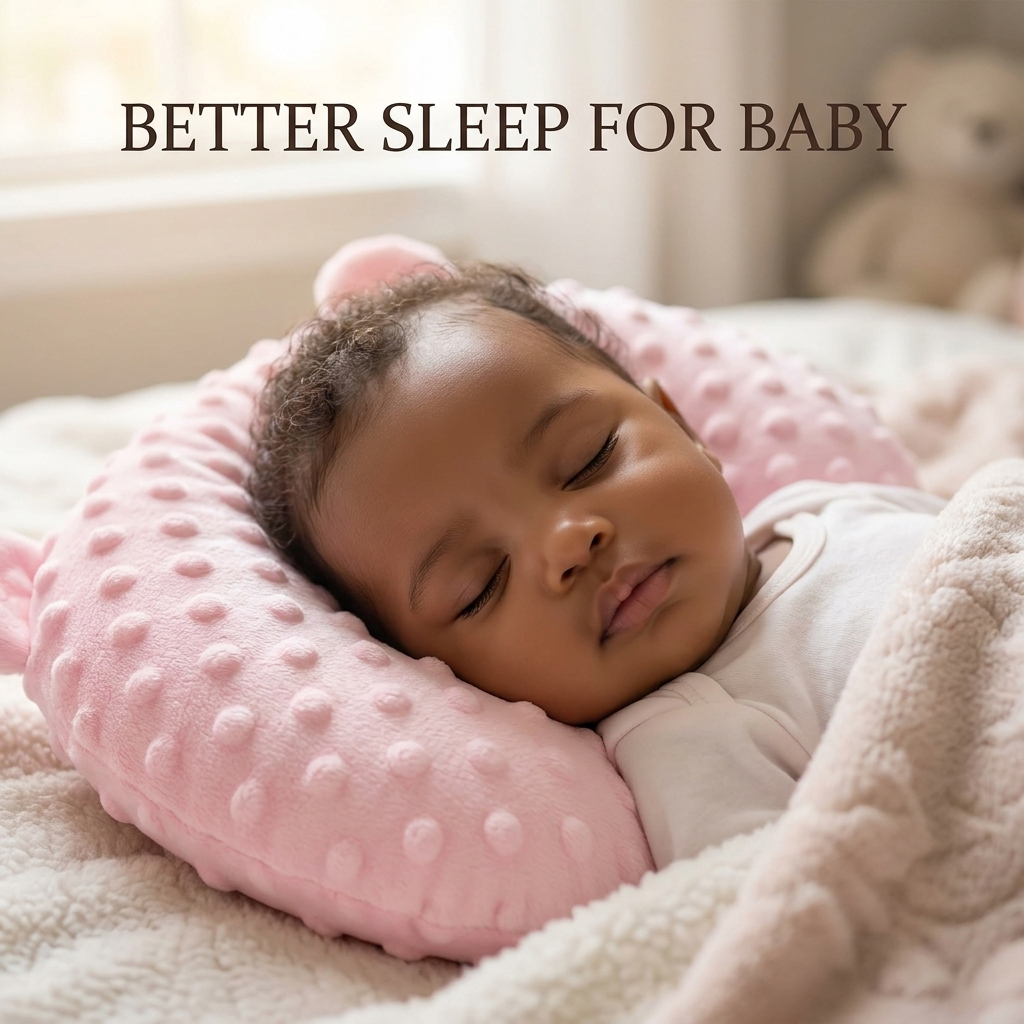 Bear Ear Baby Shaping Pillow U-Shaped Curved Head Support Pillow For 0-1 Yrs