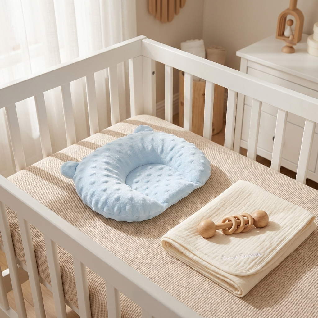 Bear Ear Baby Shaping Pillow U-Shaped Curved Head Support Pillow For 0-1 Yrs