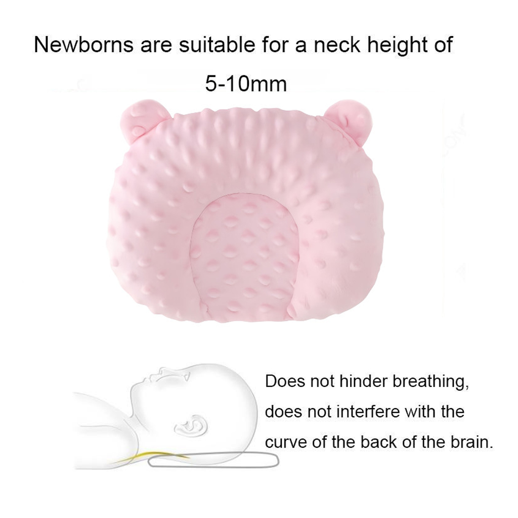 Bear Ear Baby Shaping Pillow U-Shaped Curved Head Support Pillow For 0-1 Yrs