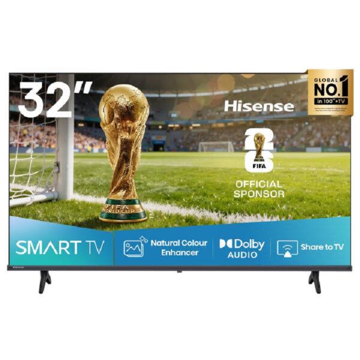 HISENSE 32" inch Smart TV  32A4 VIDAA OS Full HD FRAMELESS Television Inbuilt WIFI A4 Series Dolby Audio Inbuilt Decoder USB HDMI HISENSE32,DTS SOUND, 24 Months Warranty