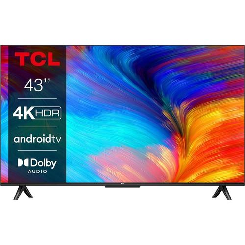 TCL 43" Inch 4K Ultra HD Smart Google Android TV 43V6D(2026 MODEL) Direct LED TV,HDR10, Bluetooth WIFI ,NETFLIX,YOUTUBE,APP STORE,DOLBY,PRIME VIDEO,GOOGLE CAST SCREEN-BLACK-1 YEAR WARRANTY