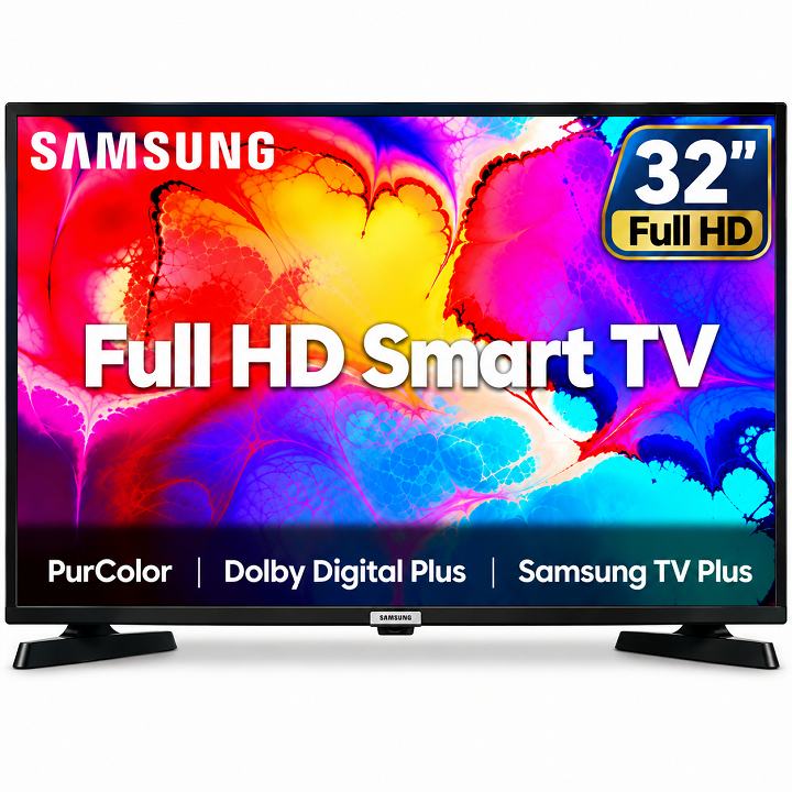 (Special Offer)Samsung 32" inch SMART TV FULL HD TELEVISION NETFLIX YOUTUBE Tizen OS HDR Television Built-in Wi-Fi Inbuilt Decoder HDMI USB ports SAMSUNG TV SAMSUNG32INCH+FREE TVGUARD(SURGE PROTECTOR)
