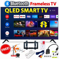 VITRON 43 INCH Smart Android TV QLED 2K FULL HD TV BLUETOOTH HTC43W FRAMELESS TELEVISION NETFLIX YOUTUBE BUILTIN WIFI APPSTORE 1GB RAM 8GBROM 2USB 3HDMI PORTS Vitron43 VITRON TV+6 EXTRA ACCESSORIES