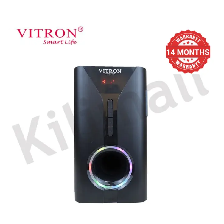 【BIG OFFER】Vitron 2.1CH Multimedia Bluetooth Woofer Speaker System Subwoofer Soundbar BT/USB/SD/FM Subwoofer Home Audilo System Sound bar with Remote Control 9000W V527 Black 9000W  V527 Deep Bass