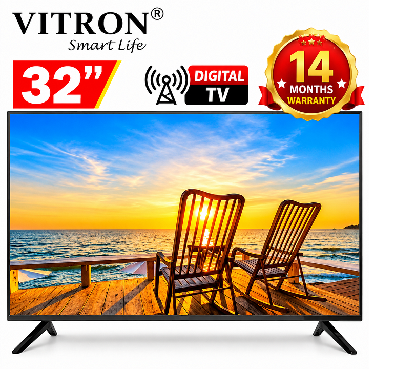 VITRON 32 INCH Smart Android TV QLED HD TV HTC3288QS FRAMELESS TV Vitron32 Digital TV Inbuilt Decoder 3HDMI& 2USB Ports Netflix YouTube APPSTORE ICAST VITRON TV 14 MONTHS WARRANTY + 4 EXTRA FREE GIFTS