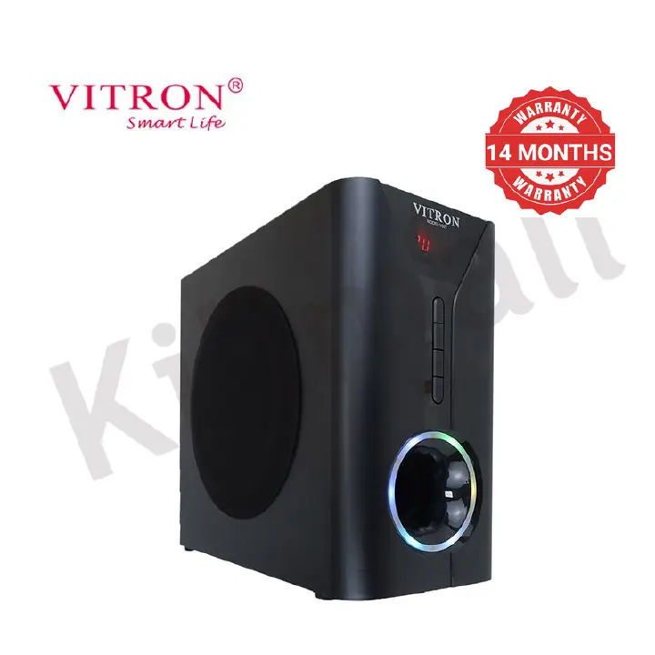 【BIG OFFER】Vitron 2.1CH Multimedia Bluetooth Woofer Speaker System Subwoofer Soundbar BT/USB/SD/FM Subwoofer Home Audilo System Sound bar with Remote Control 9000W V527 Black 9000W  V527 Deep Bass