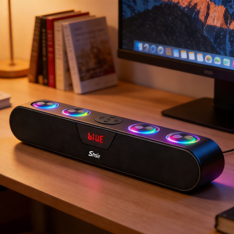 20W Bluetooth Speaker 5.0 2H Charge for 6H Bass Music Playtime Wireless Soundbar Trumpet Bass with TF/AUX Input 1200mAh Fast Charge 10M Range for Camping/Travel/Church Choir Speaker