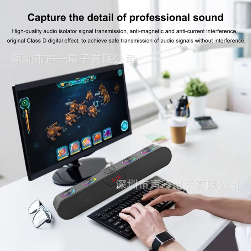 20W Bluetooth Speaker 5.0 2H Charge for 6H Bass Music Playtime Wireless Soundbar Trumpet Bass with TF/AUX Input 1200mAh Fast Charge 10M Range for Camping/Travel/Church Choir Speaker