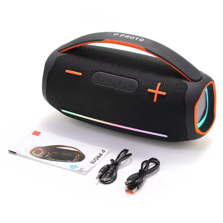 30W Portable Bluetooth Speaker Woofer Surround Stereo RGB Light Trumpet Bass Wireless Speaker Deep Bass Waterproof Plug-in Card Subwoofer AUX/TWS