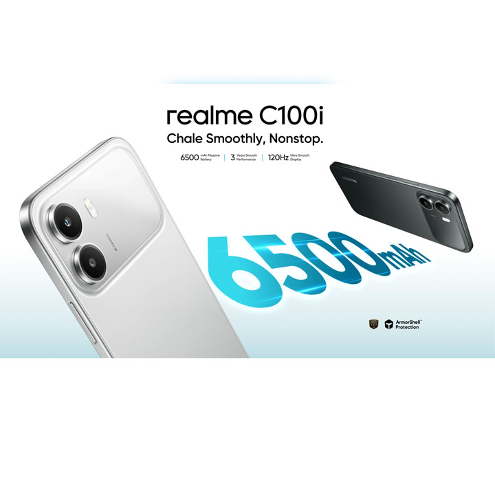 New Arrival Realme C100i 128GB +4GB 6.8'' 120Hz Phone 6500mAh Battery 15W Charging 8MP Camera Unisoc T7250 Android 16 Type-C Dual Sim Smart Phones Side Fingerprint