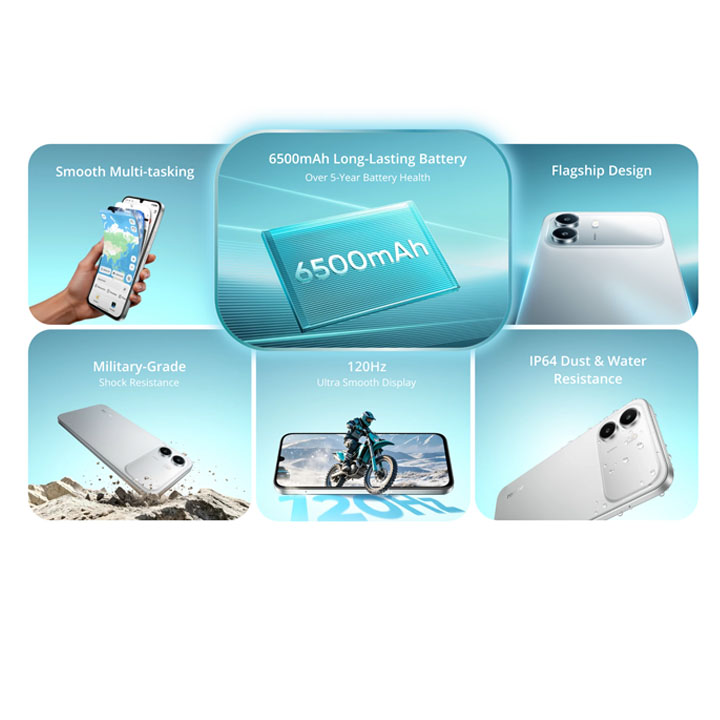 New Arrival Realme C100i 128GB +4GB 6.8'' 120Hz Phone 6500mAh Battery 15W Charging 8MP Camera Unisoc T7250 Android 16 Type-C Dual Sim Smart Phones Side Fingerprint