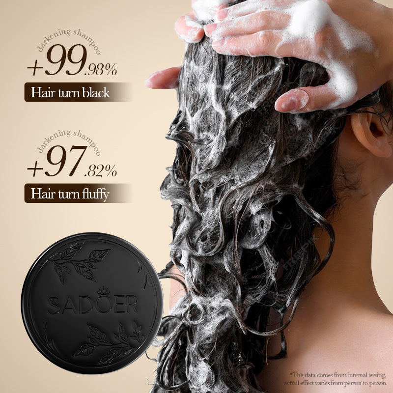 Sadoer, Anti Hair Loss, Anti Grey Hair Darkening Soap,Restore Natural Hair Color Anti Gray Hair Soap,Hair Darkening Shampoo