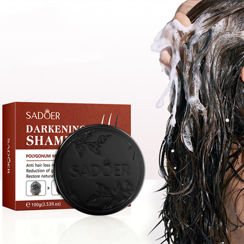 Sadoer, Anti Hair Loss, Anti Grey Hair Darkening Soap,Restore Natural Hair Color Anti Gray Hair Soap,Hair Darkening Shampoo