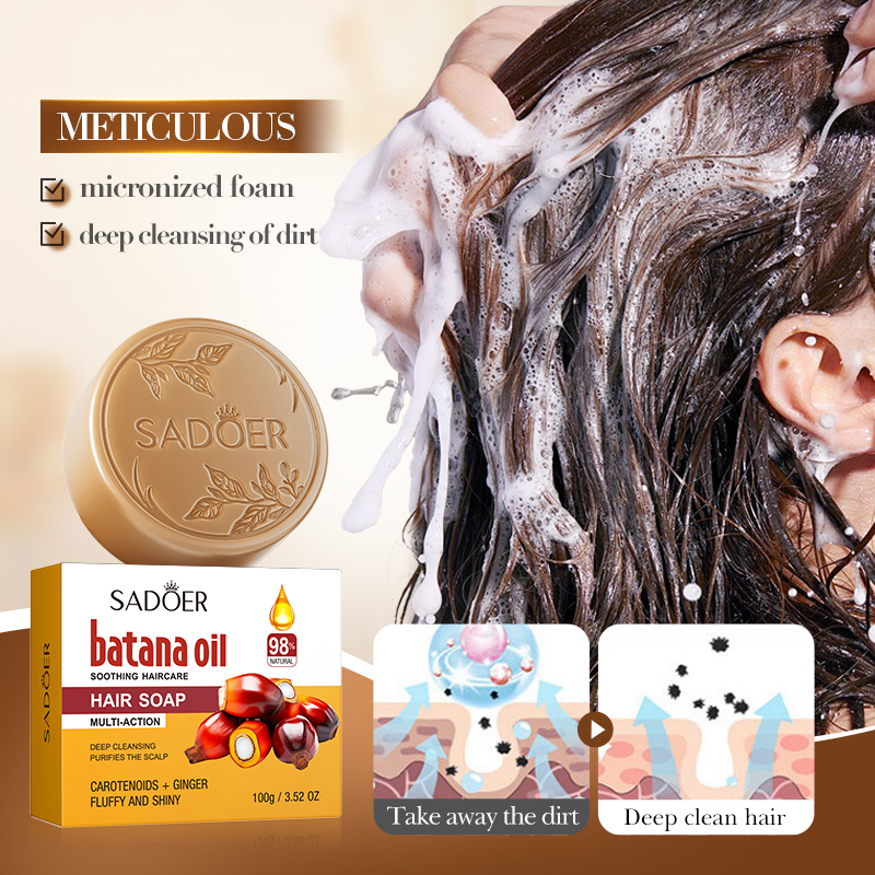 SADOER 2-Piece Organic Batana Oil Hair Set – 30ml Batana Hair Spray + Batana Shampoo Soap Bar, Scalp Soothing Anti Loss Hair Growth Treatment Duo Price in Kenya Original Nairobi Delivery
